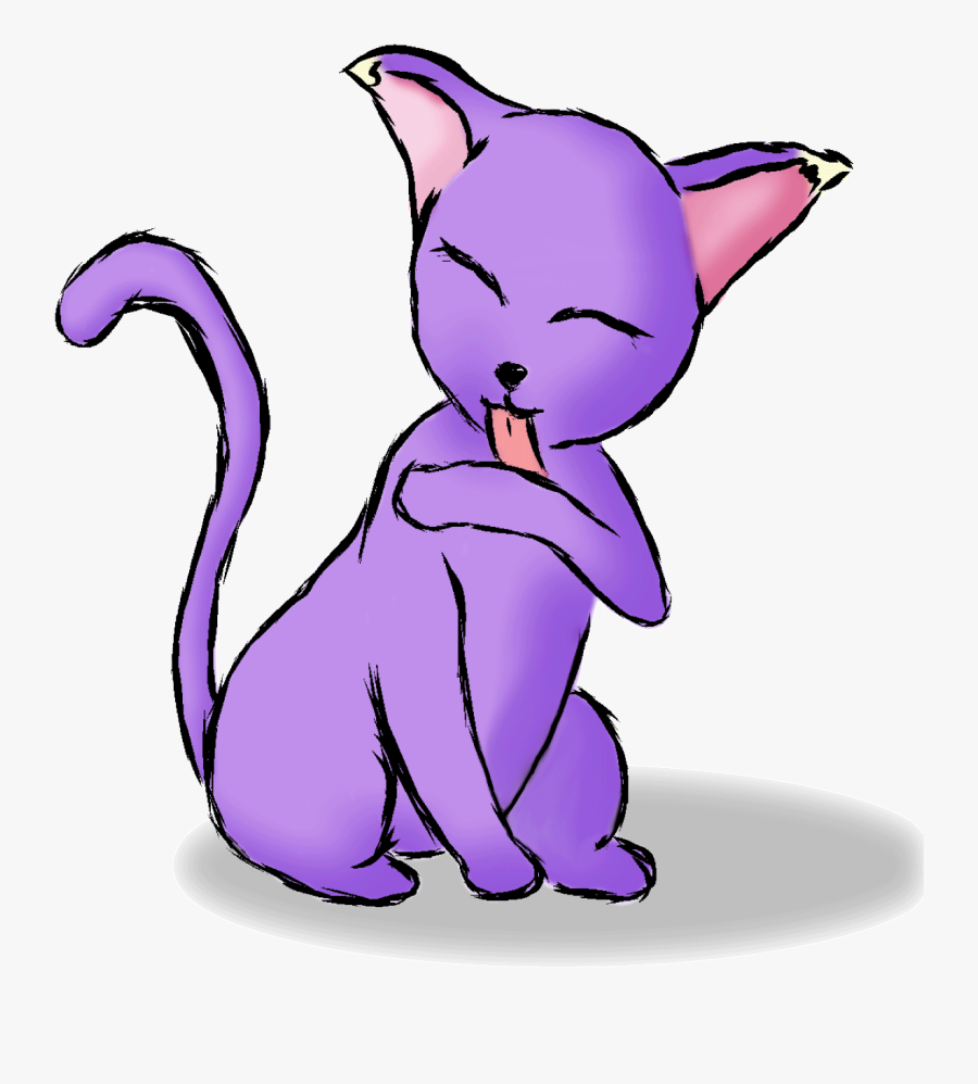 Clipart Cat Gif Animated Free Download Clip Art On - Purple Cat Gif Transparent, Transparent Clipart