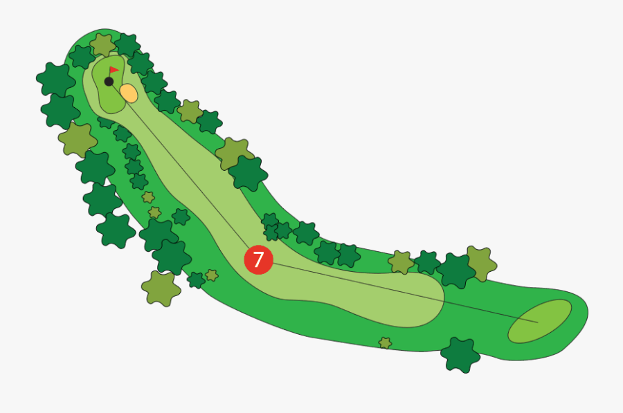 Simple Golf Course Layout, Transparent Clipart