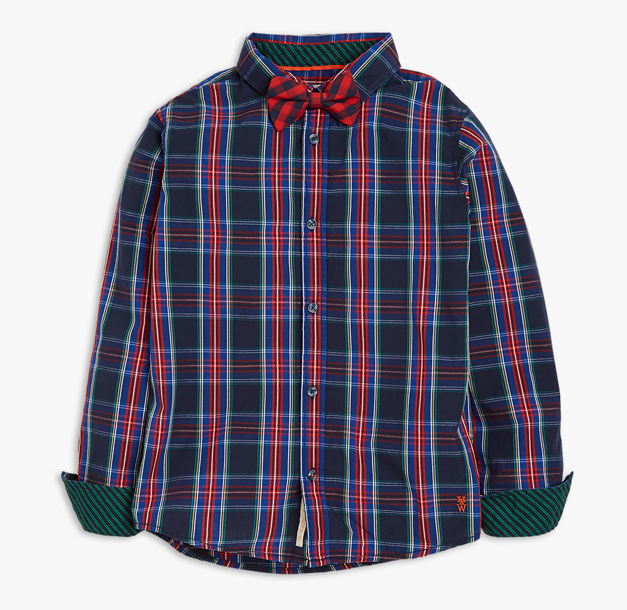 Transparent Blue Christmas Bow Png - Plaid, Transparent Clipart