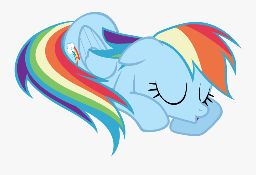 Sleeping Clipart Dormirse - My Little Pony Rainbow Dash Sleep, Transparent Clipart