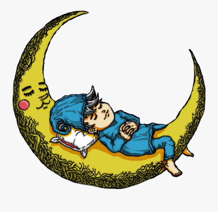 #moon #niño #dormir #sueño, Transparent Clipart