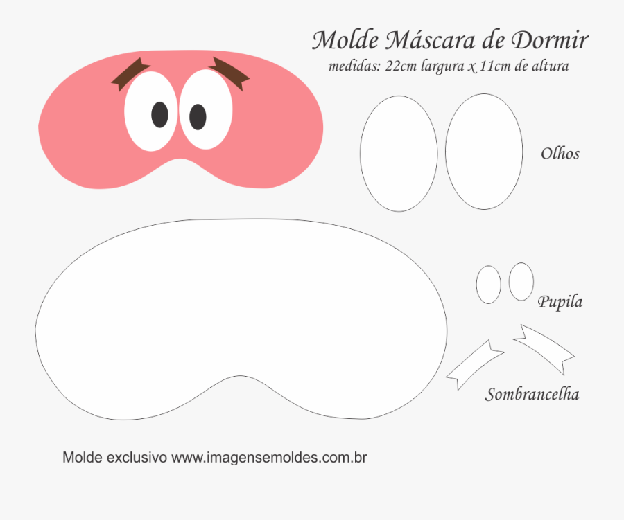 Clip Art Mascara Do Coelho - Mascara De Dormir Em Eva, Transparent Clipart