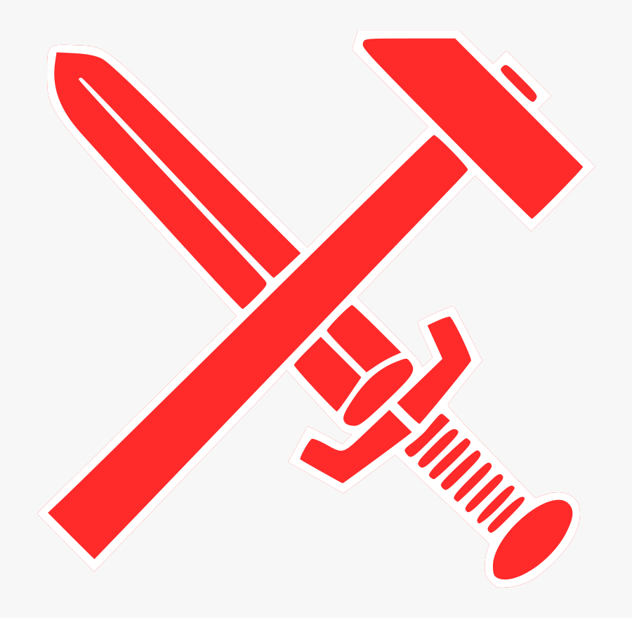 Angle,area,text - Hammer And Sword, Transparent Clipart