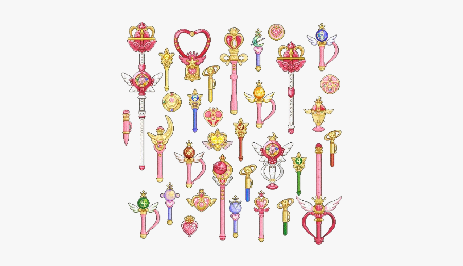 #sailormoon #anime #manga #cute #soft #scepter #moonstick - Sailor Moon Transformation Pen, Transparent Clipart