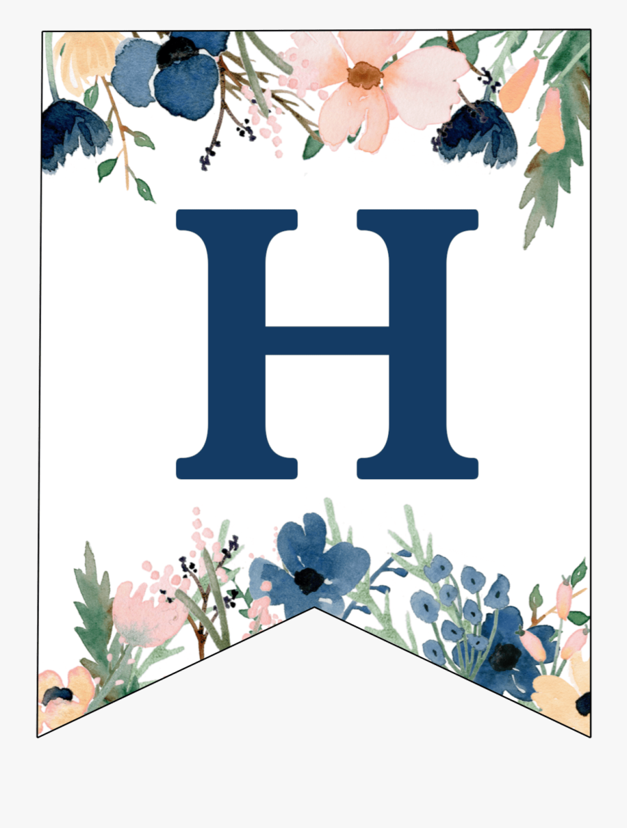 Letter H Banner Design, Transparent Clipart