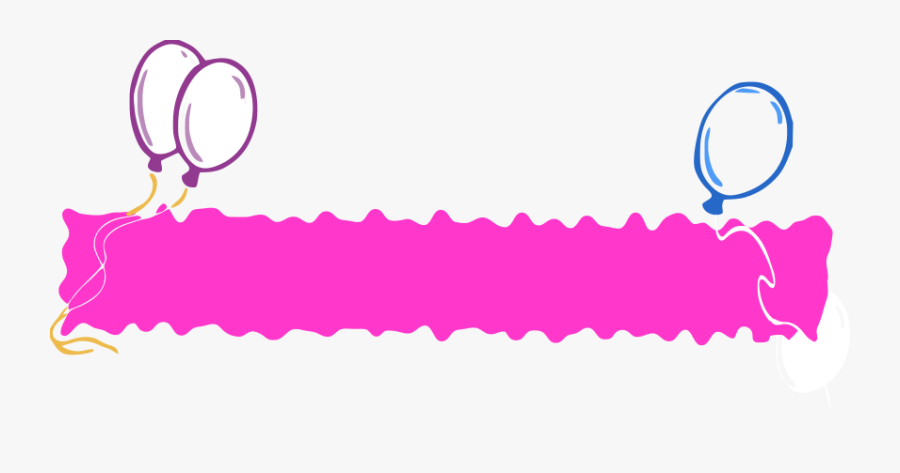 Happy Birthday Banner Png Image - Happy Birthday In One Line, Transparent Clipart