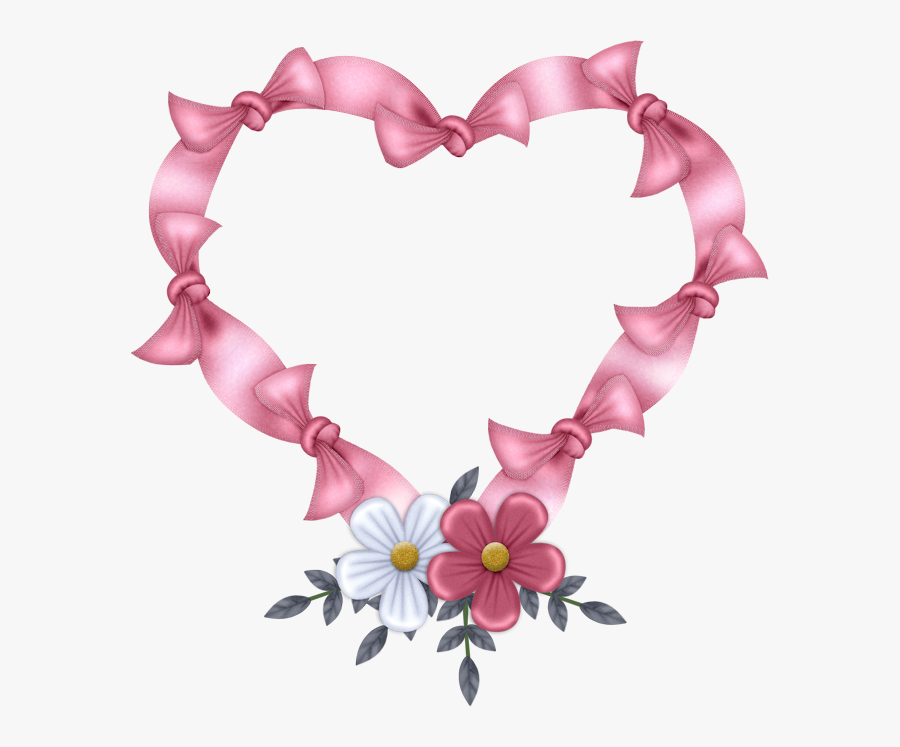 ❣hearts❣ ‿✿⁀♡♥♡❤ Clean Heart, Angel Heart, - Heart Shaped Border Of Flowers, Transparent Clipart