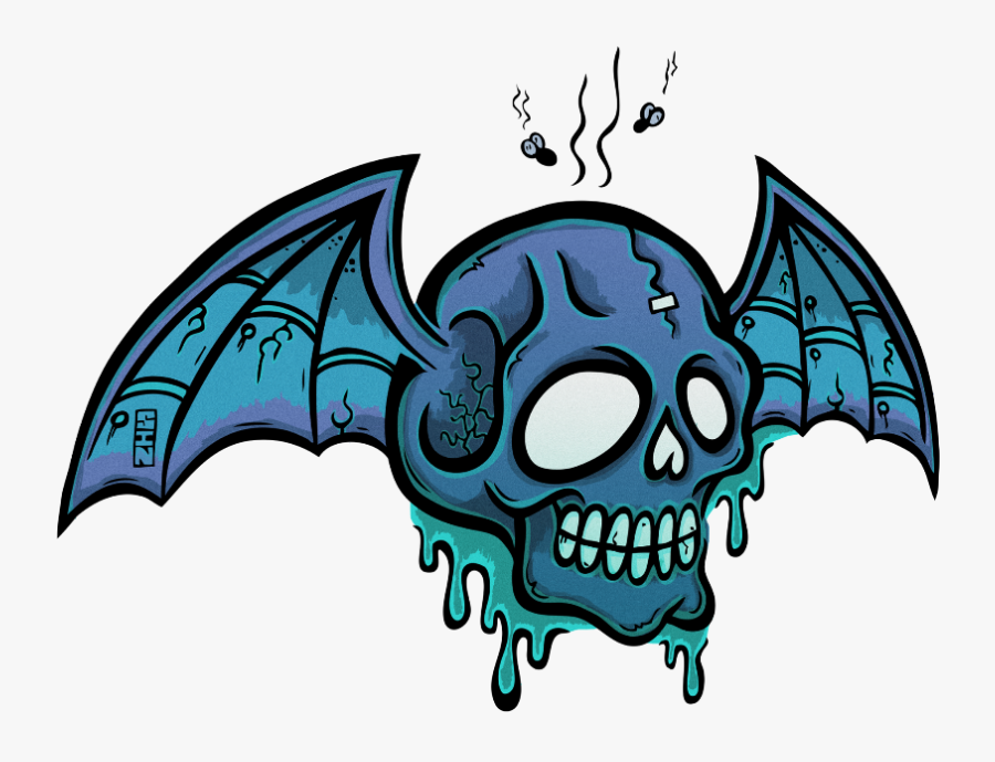 #mq #blue #wings #bat #skull #skulls - Cartoon, Transparent Clipart