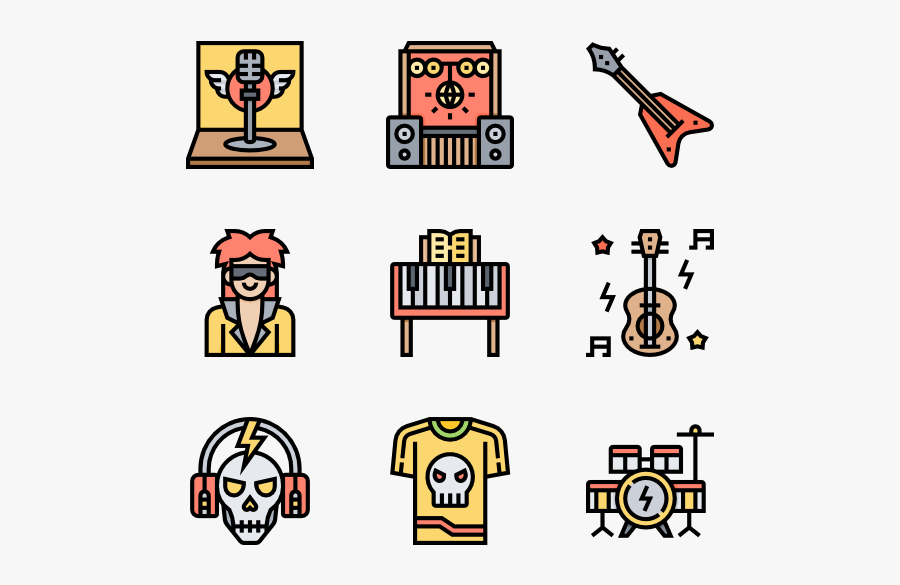 Rock And Roll - Article Icon Vector Png, Transparent Clipart