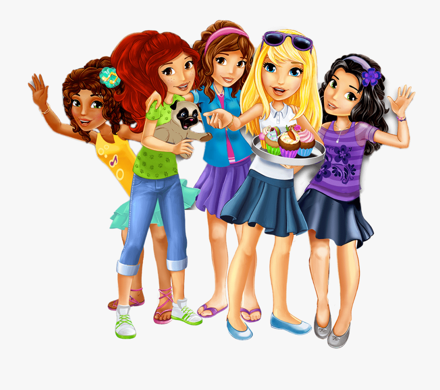 Lego Friends Holding Cupcakes - Lego Friends Png, Transparent Clipart