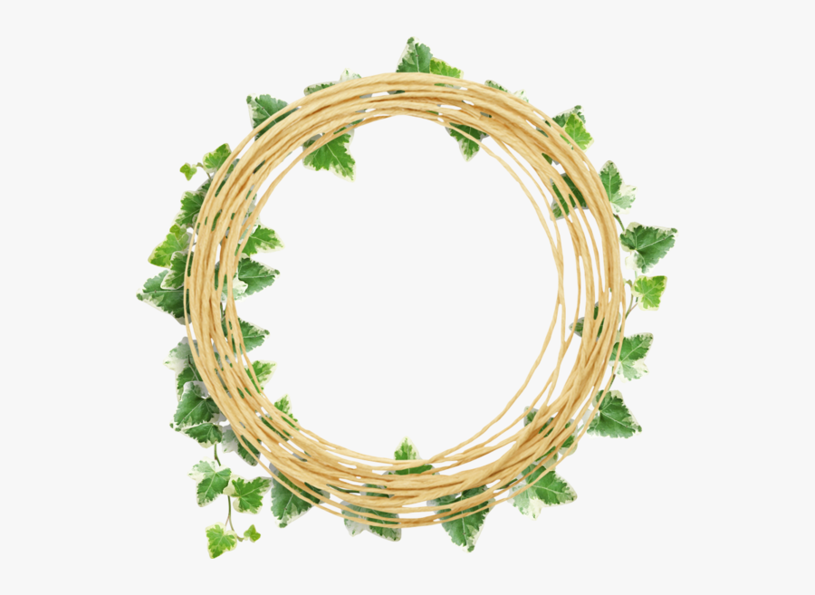 Transparent Vine Wreath Clipart - Leaves Png Ring, Transparent Clipart