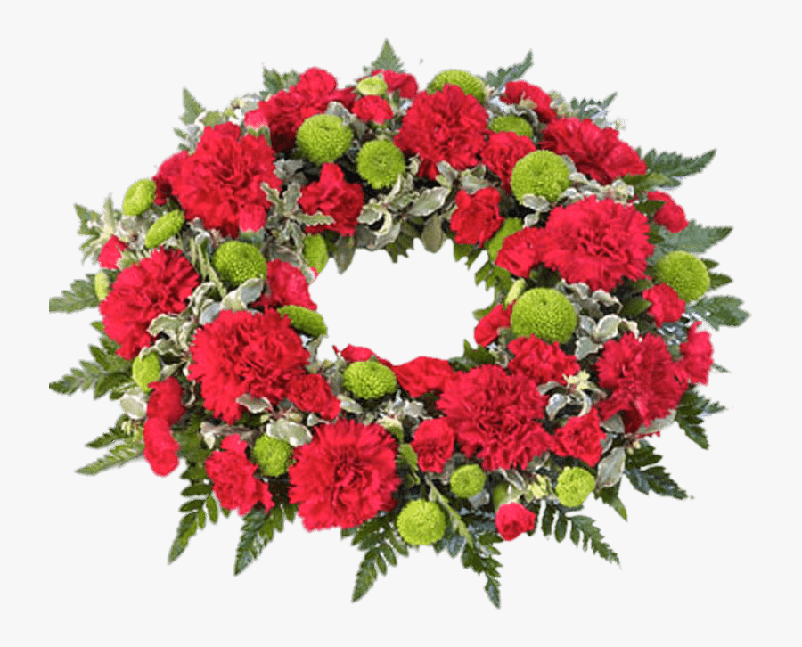 Red And Green Funeral Wreath Transparent Funeral Flowers Png