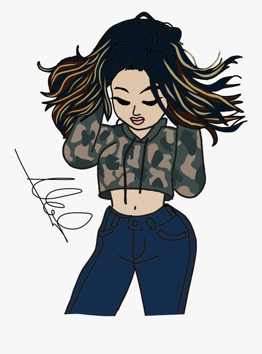 Drawings Of Girls In Crop Tops Clipart , Png Download - Cute Drawings Of Girls, Transparent Clipart