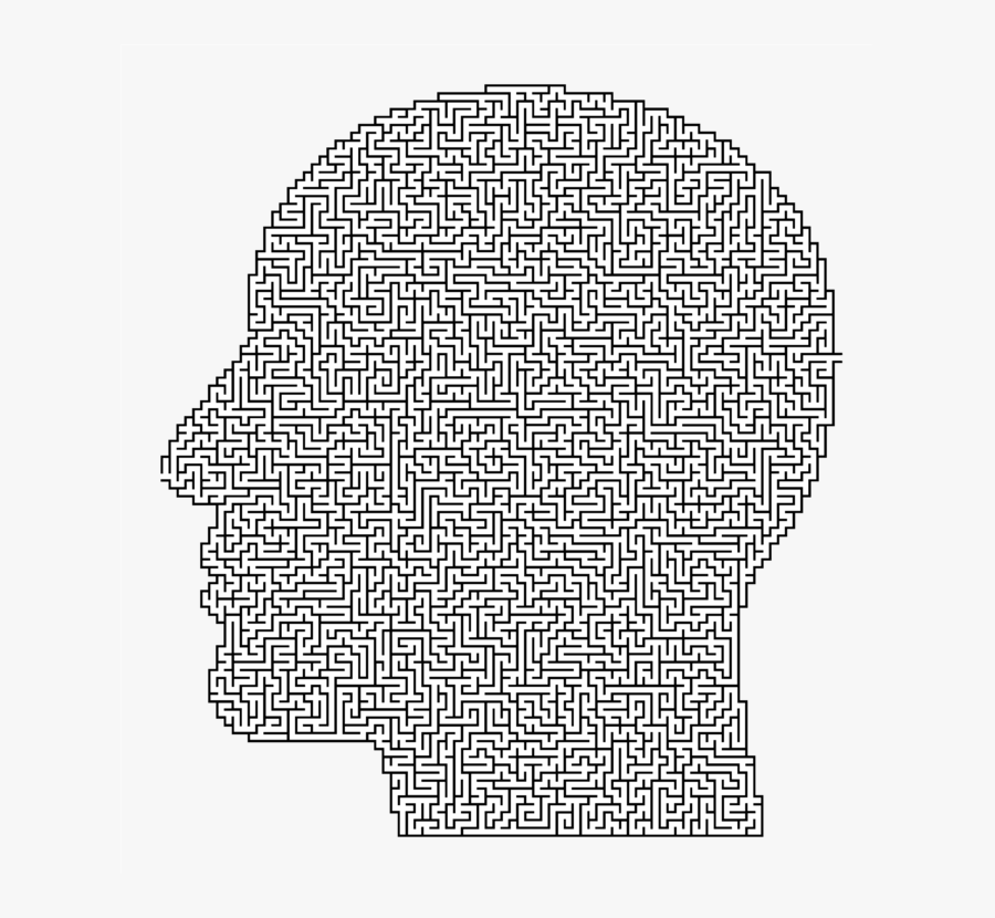 Line Art,head,angle - 어려운 미로 찾기 프린트, Transparent Clipart