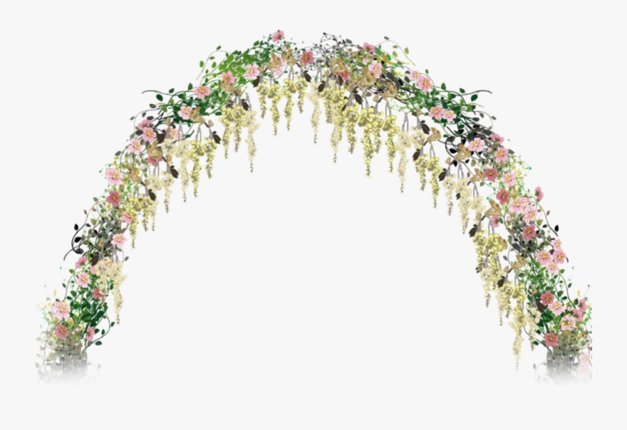 #ftestickers #watercolor #flowers #garden #arch #archway - Arch Of Flowers Png, Transparent Clipart