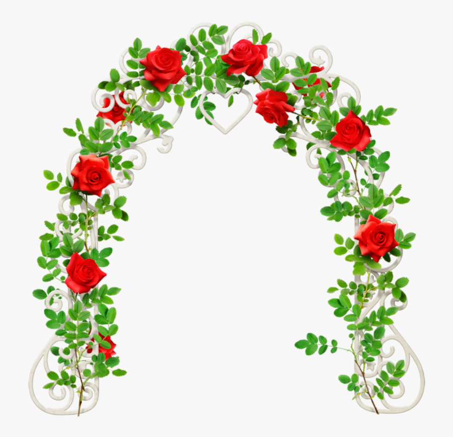 Wedding Arch Vector Rose, Transparent Clipart