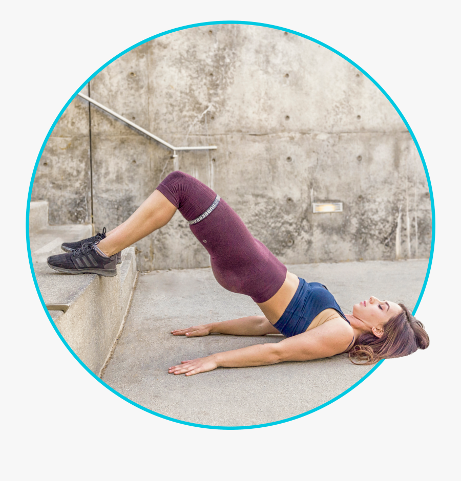 Clip Art Booty Bands Resistance For - Elevated Glute Bridge With Band, Transparent Clipart