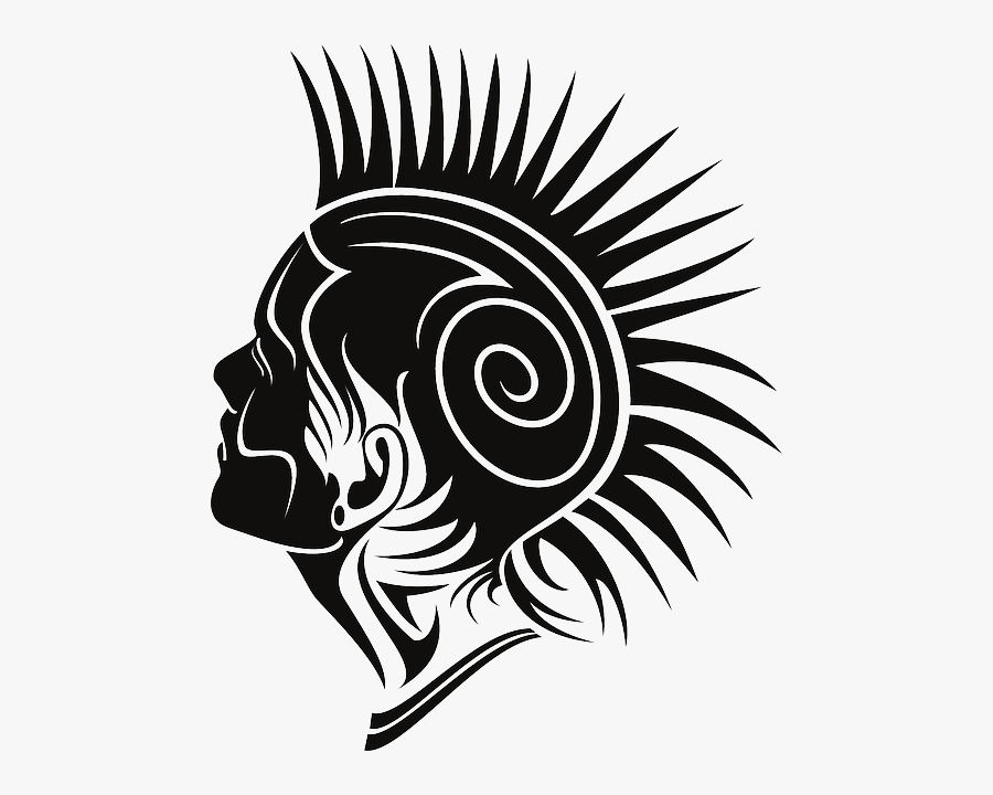 Mohawk Clipart Punk Music - Punk Face, Transparent Clipart