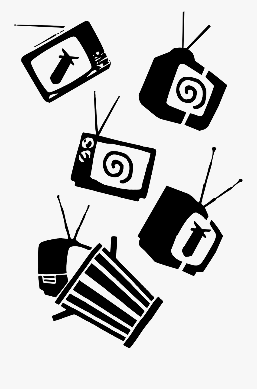 Trash Tv, Transparent Clipart