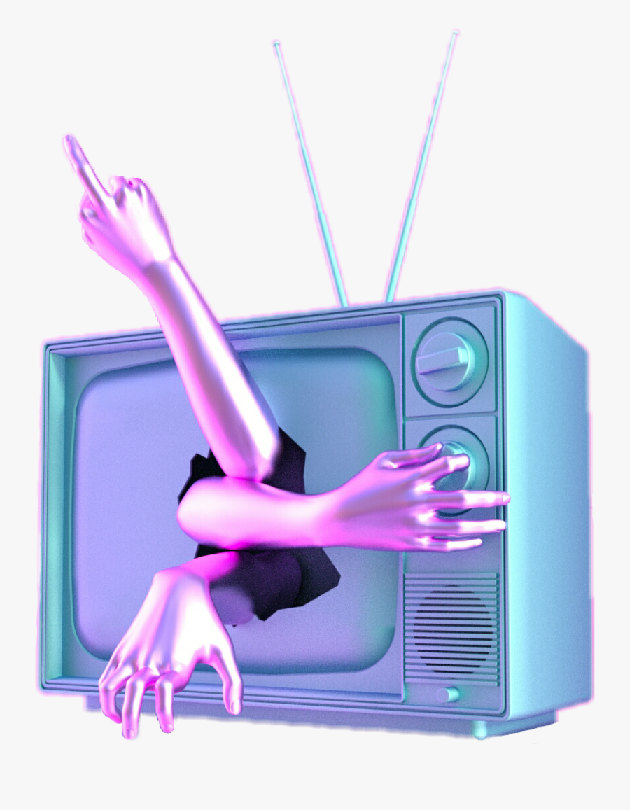 Vaporwave Portable Network Graphics Television Clip - Vaporwave Trippy Aesthetic Png, Transparent Clipart