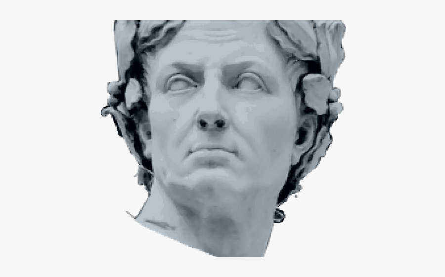 Vaporwave Clipart Roman Statue - Julius Caesar, Transparent Clipart
