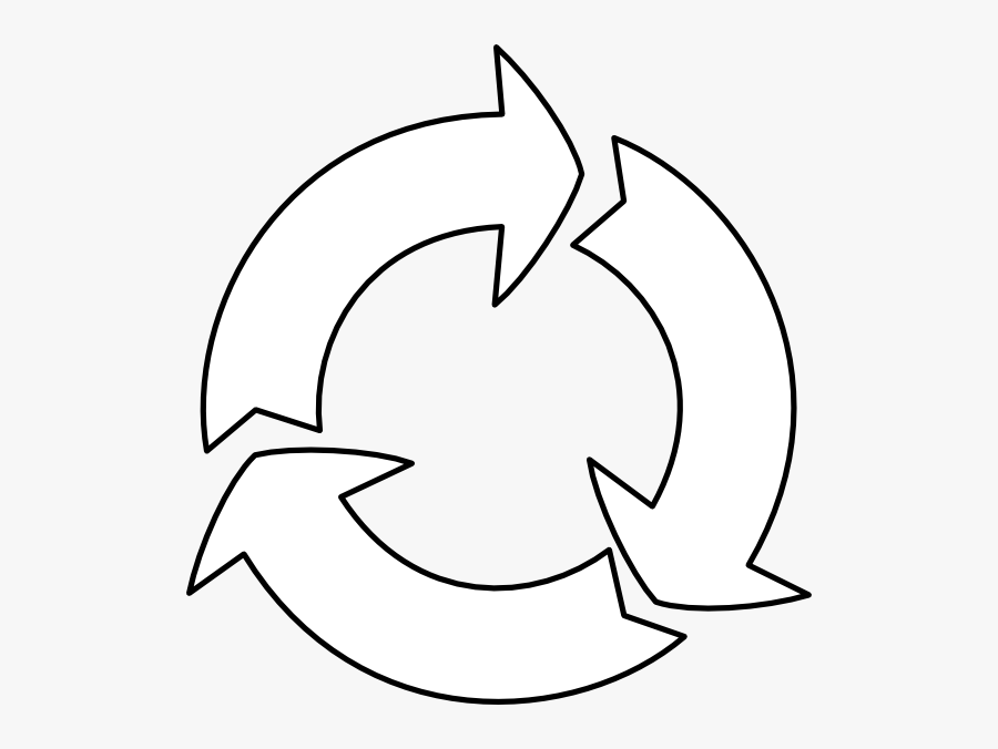 Reuse Svg Clip Arts - Recycle White Arrows, Transparent Clipart