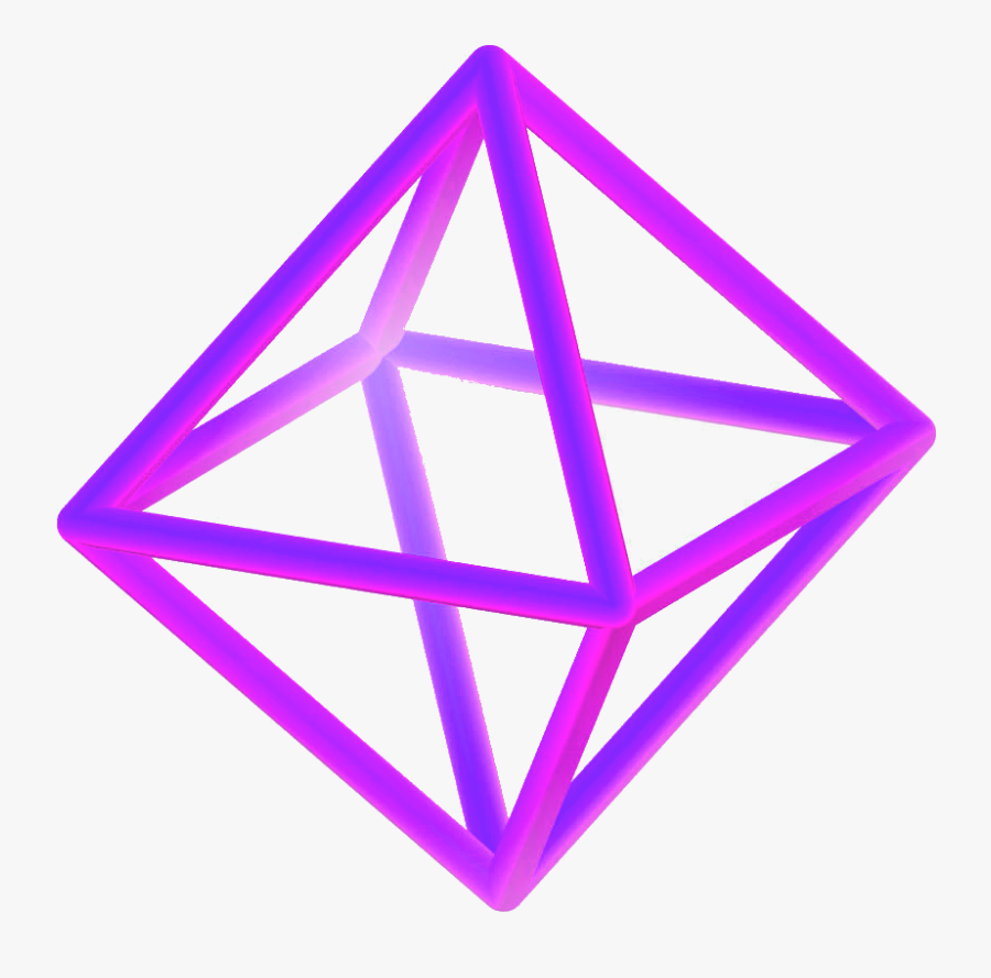 #freetoedit #vaporwave #vaporwavecrew #webpunk #aesthetic - Octahedron 3d Shape, Transparent Clipart