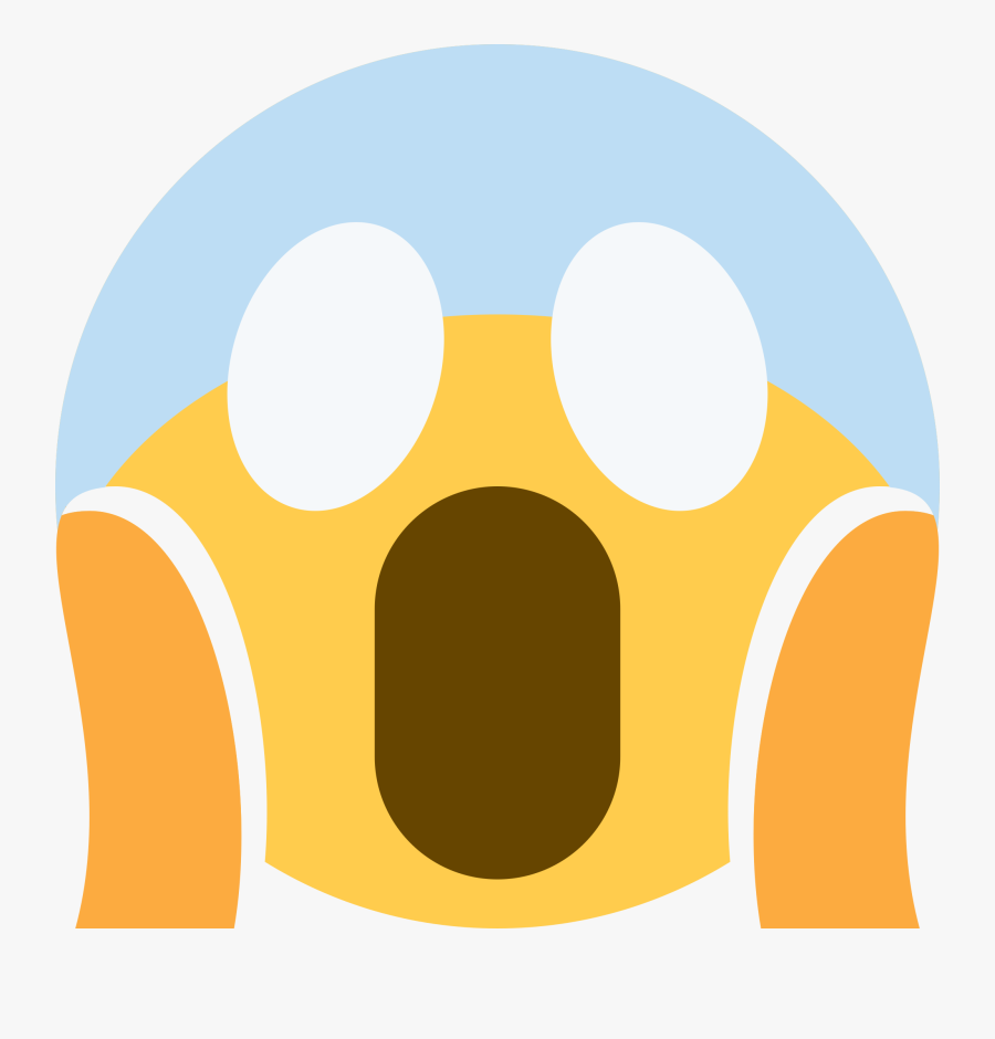 Labelled For Noncommercial Reuse By Wikimedia Commons - Scream Emoji Twitter, Transparent Clipart