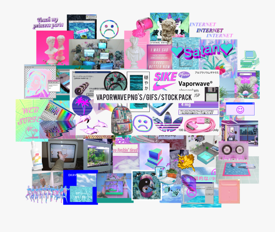 1 Mar Vaporwave Png Pack - Aesthetic Pack, Transparent Clipart