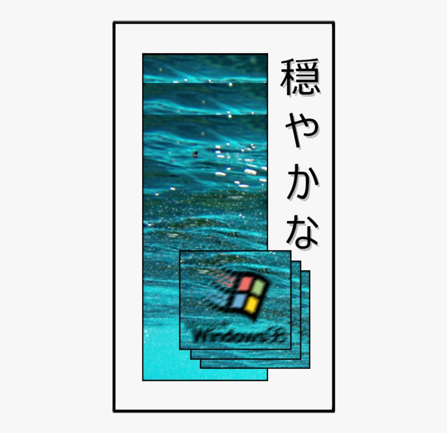 Vaporwave Windows, Transparent Clipart