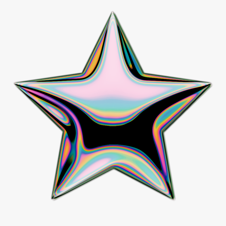 Holo Holographic Star Iridescent Pastel Purple Space - Holographic Star, Transparent Clipart