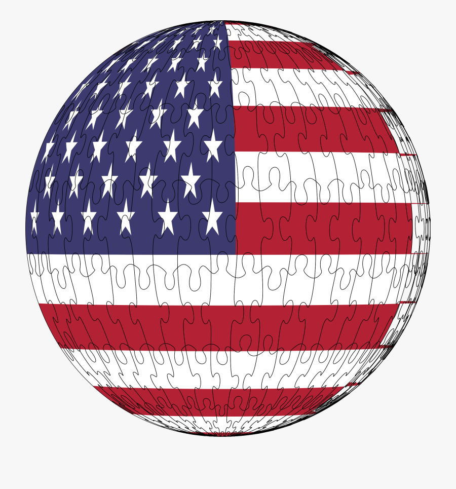 Flag,ball,world - Flag Of The United States, Transparent Clipart