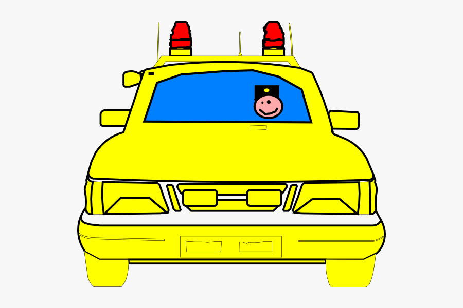 Car Police Clipart Black And White, Transparent Clipart