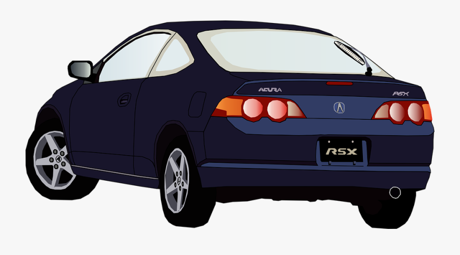 Car, Auto, Sedan, Rear, Vehicle, Automotive - Animated Car Back View, Transparent Clipart