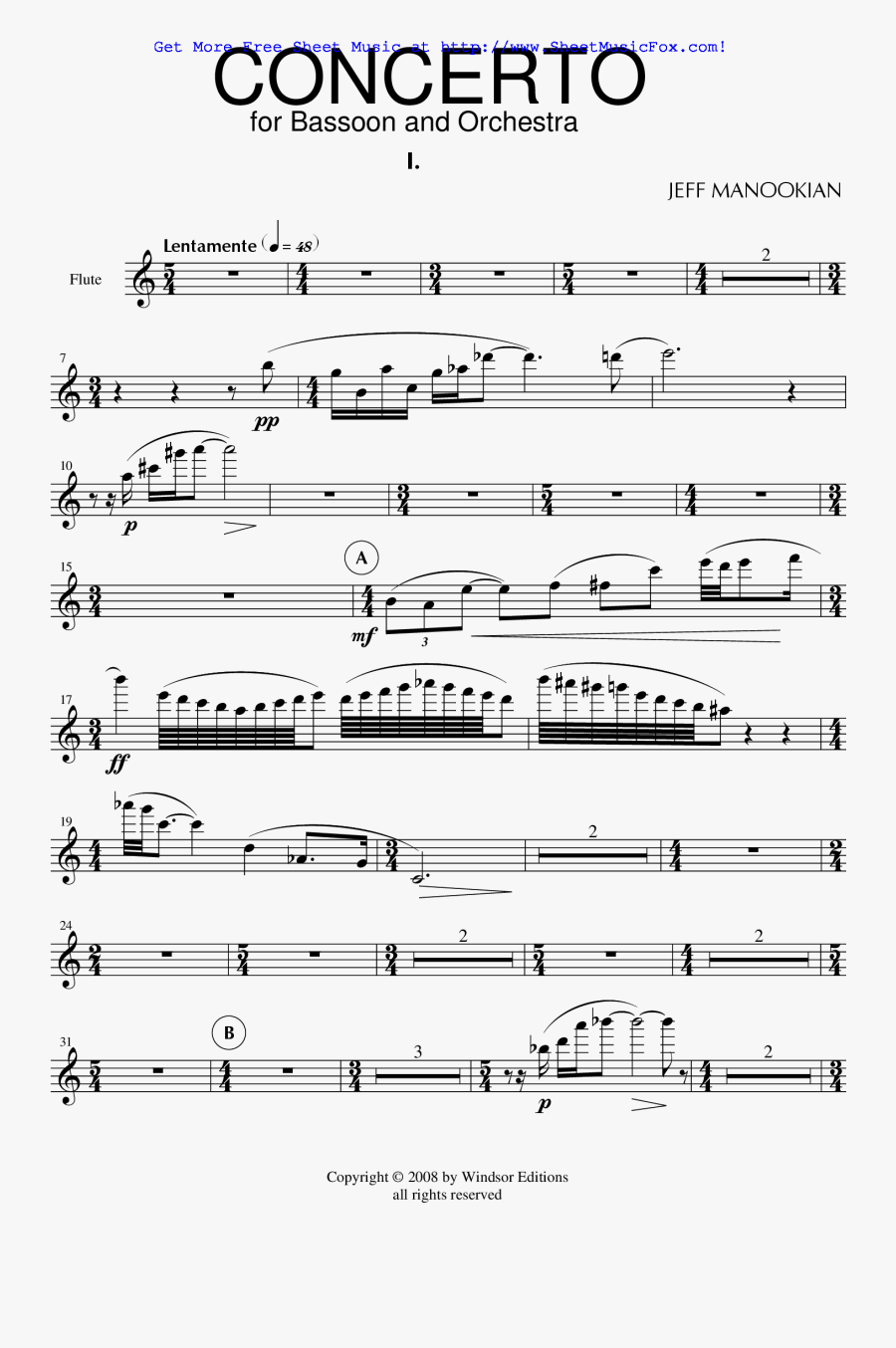 Bassoon Concerto Sheet Music - Sheet Music, Transparent Clipart