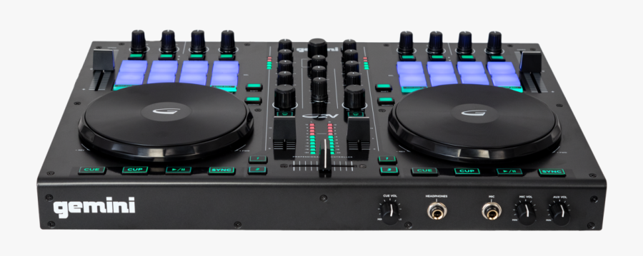 Dj Turntables Png 2 Channel Virtual Dj Controller - Dj Turntable Png, Transparent Clipart