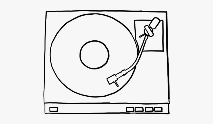 Clip Art Record Player Drawing - Easy Record Player Drawing, Transparent Clipart