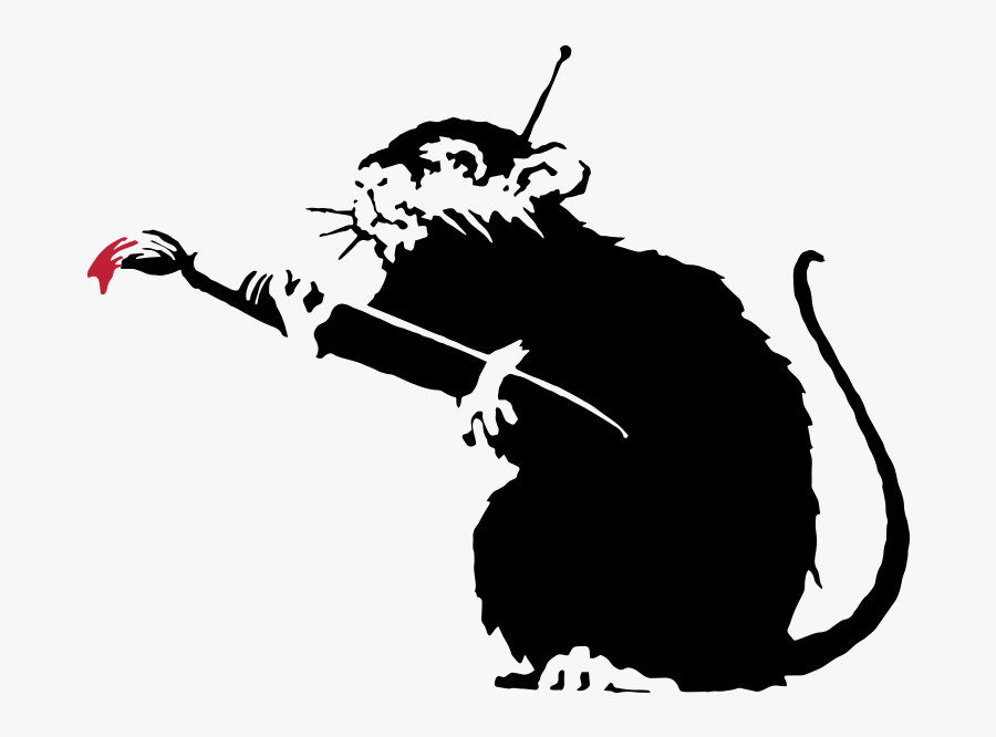 Online Bansky Clipart, Awesome Collection - Banksy Rat Heart, Transparent Clipart