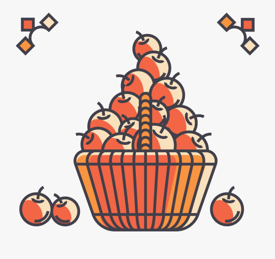 Basket Of Apples, Transparent Clipart