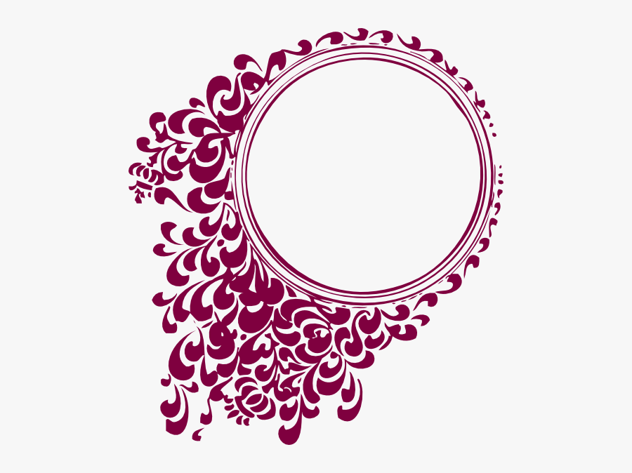 Cranberry Filligree Frame Clip Art At Clker - Blue Circle Design Logo, Transparent Clipart