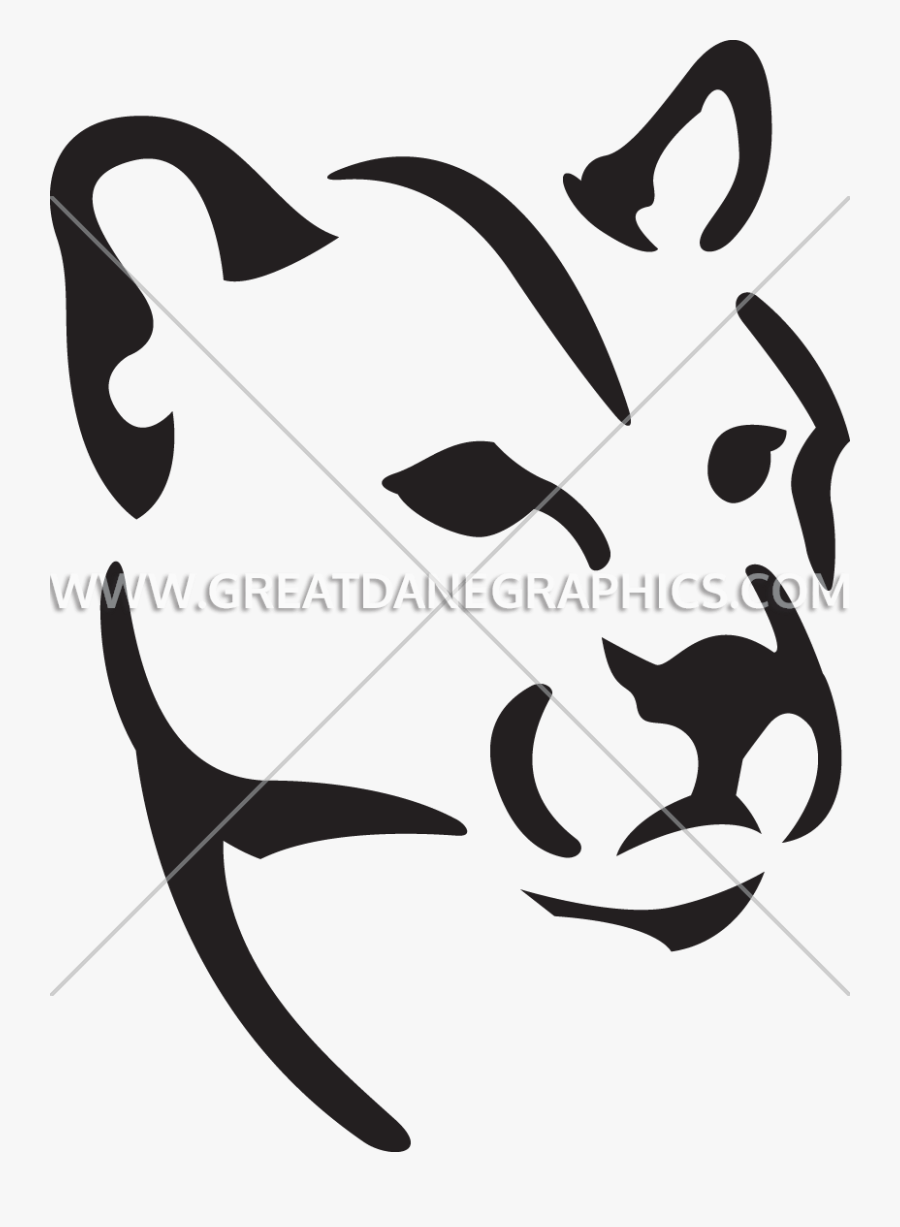 Lion Production Ready Artwork - Silhouette Mountain Lion Clipart, Transparent Clipart