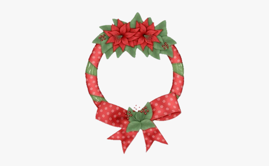 Wreath Poinsettia Christmas Ribbon Bow - Christmas Day, Transparent Clipart