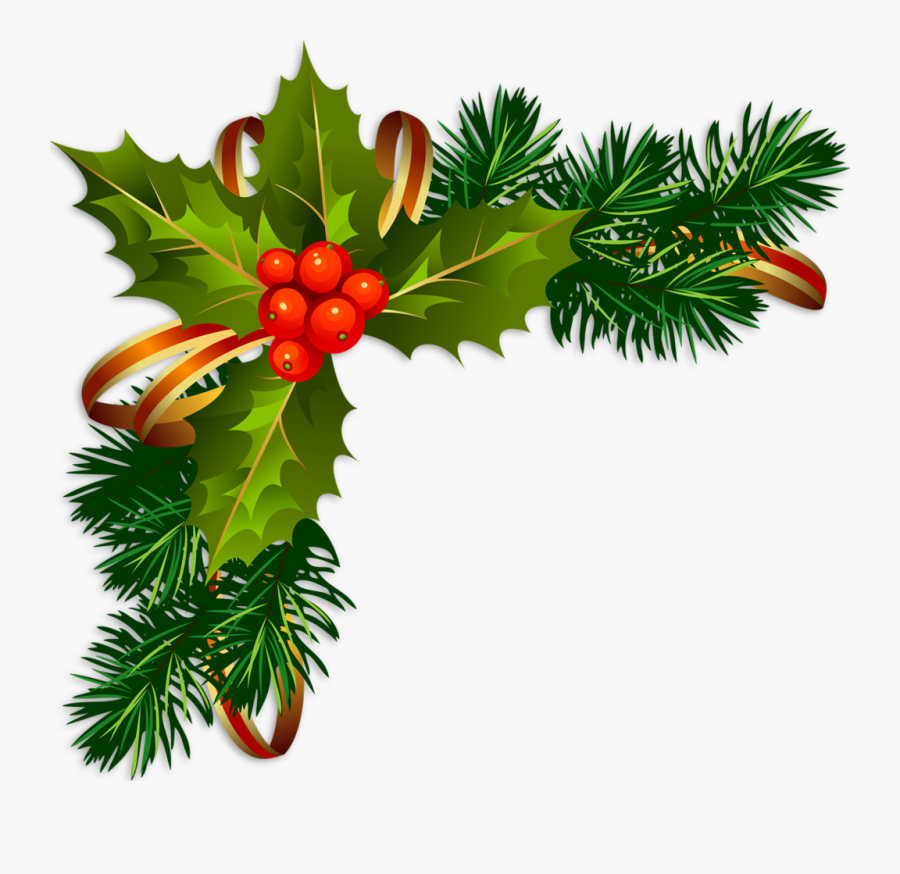 Houx Clipart Clipground Electric Background Green Border - Branche De Houx Noel, Transparent Clipart