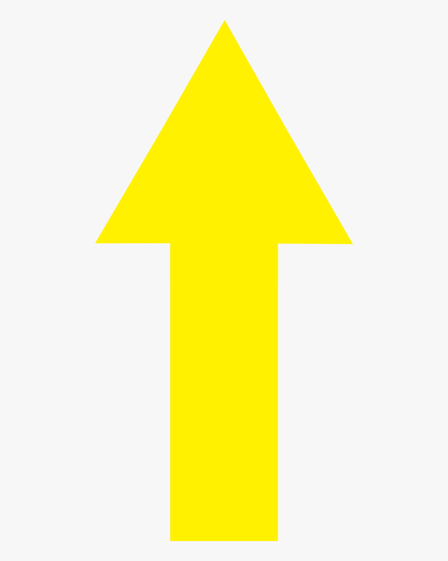 Yellow Arrow Up - Yellow Arrow Pointing Up, Transparent Clipart