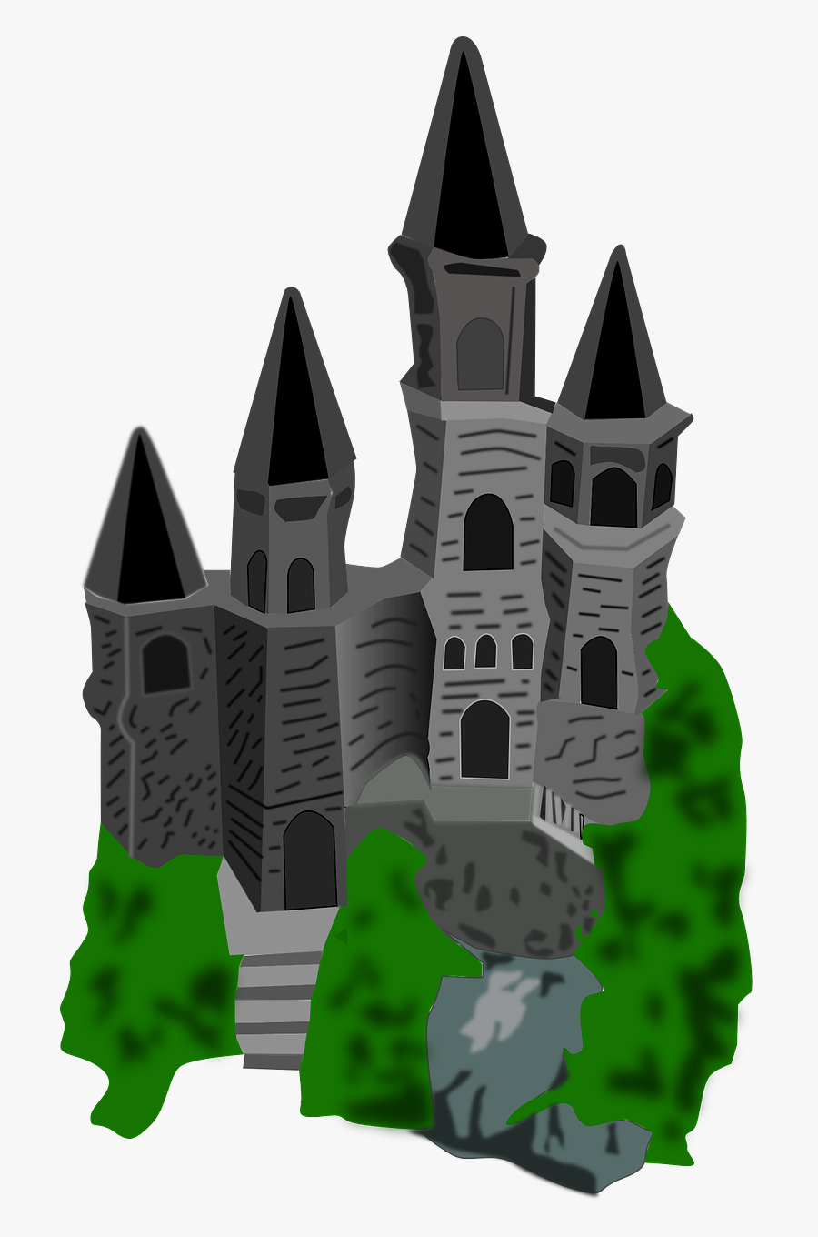Towers Clipart Castle Tower - Cartoon Castle No Background, Transparent Clipart