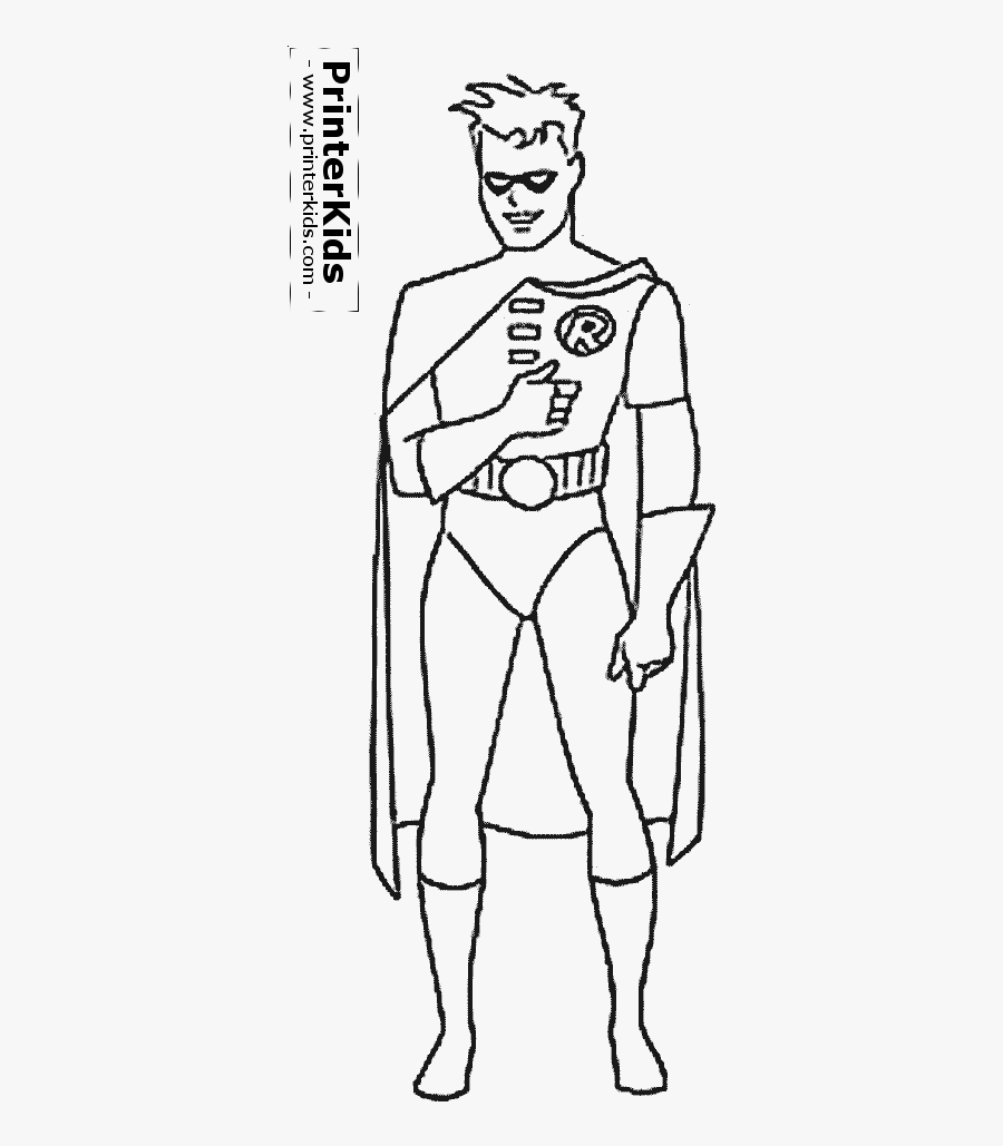 28 Collection Of Robin And Batman Coloring Pages - Classic Batman And Robin Coloring Pages, Transparent Clipart