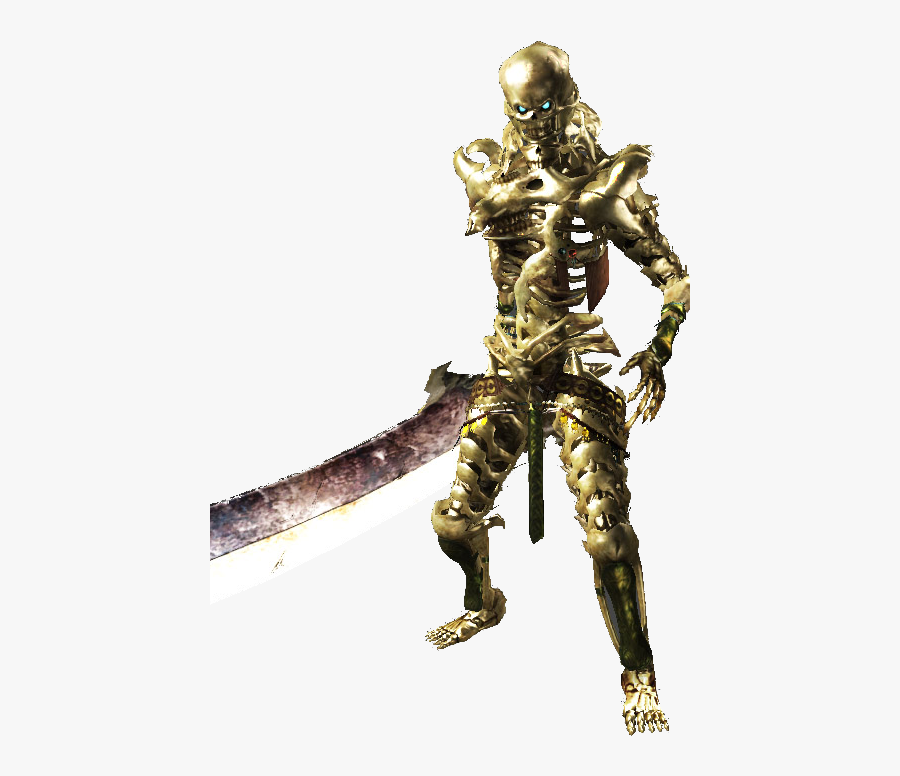 Clip Art Skeleton Action Figure - Demon Souls Silver Skeleton, Transparent Clipart