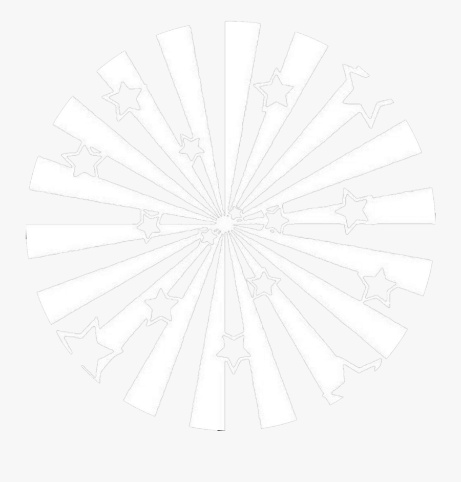 #stars #stripes #overlay #white #starsandstripes #freetoedit - Black And White Star Burst, Transparent Clipart