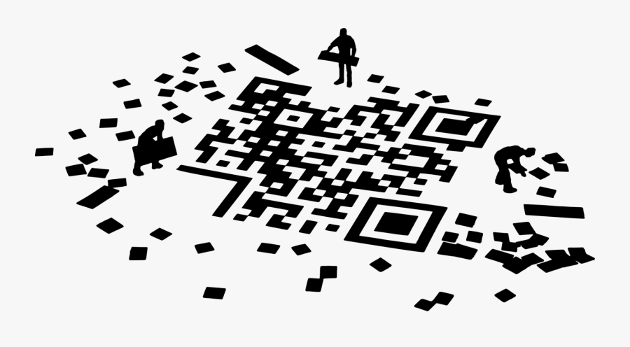 Text,blackandwhite,line - Free Quick Response Code, Transparent Clipart