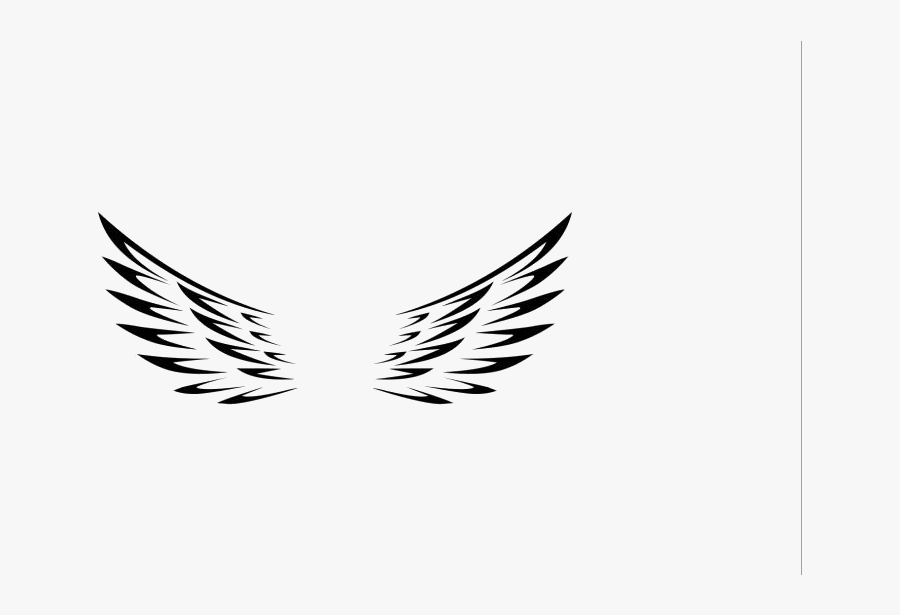 Transparent Bird Wing Outline Silhouette, Png Clip - Angel Wings Png Vector, Transparent Clipart